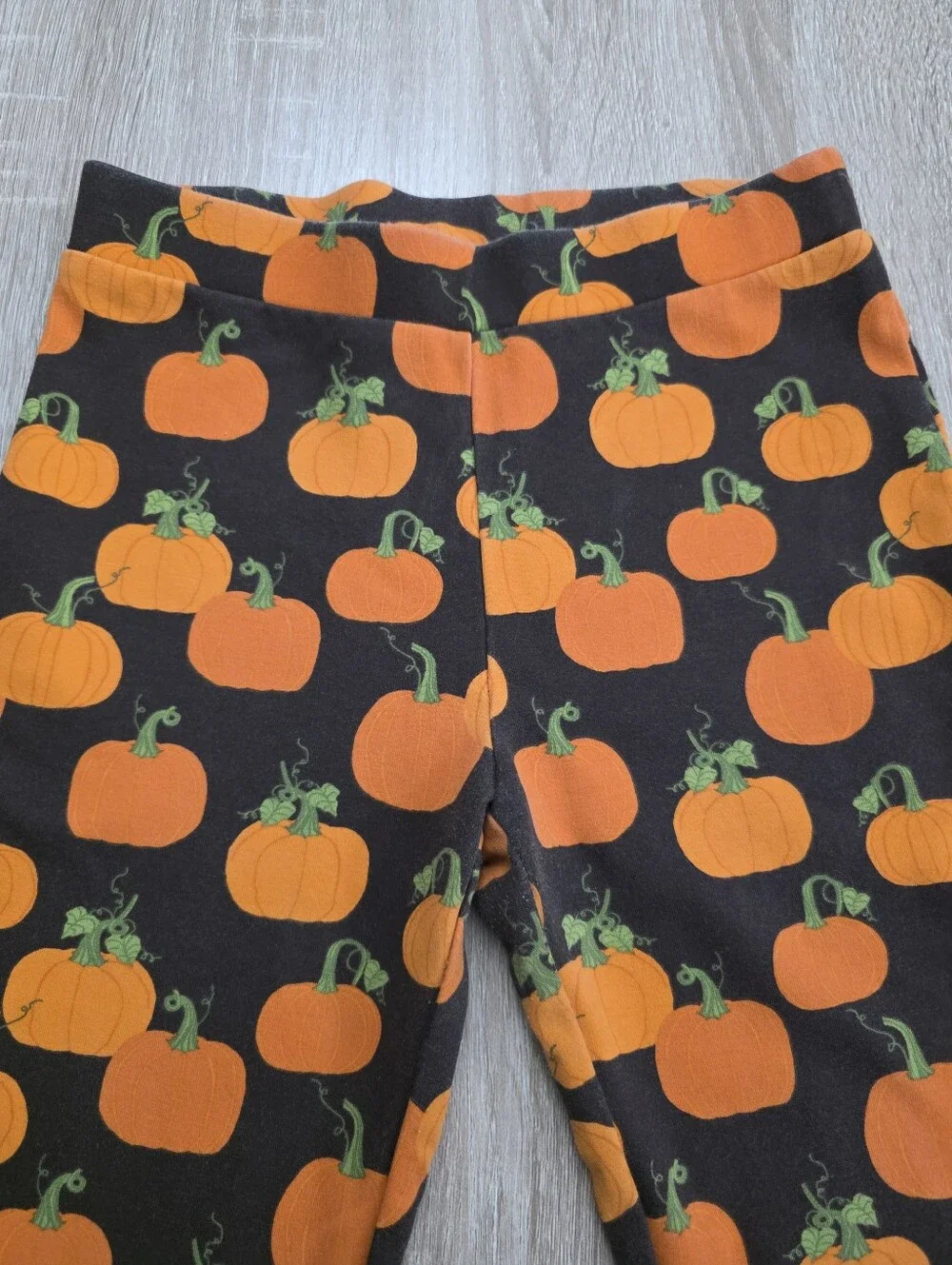 Gymboree Orange Pumpkin Print Leggings on Brown Size 10